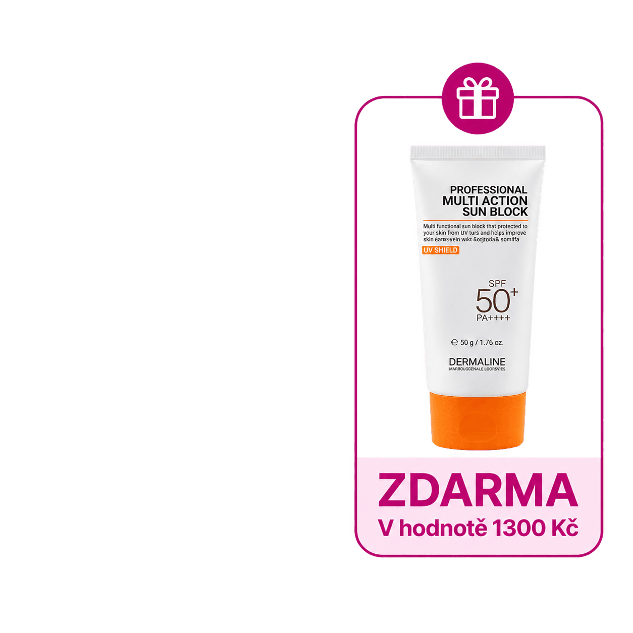 SPF krém zdarma v hodnotě 1 300 Kč