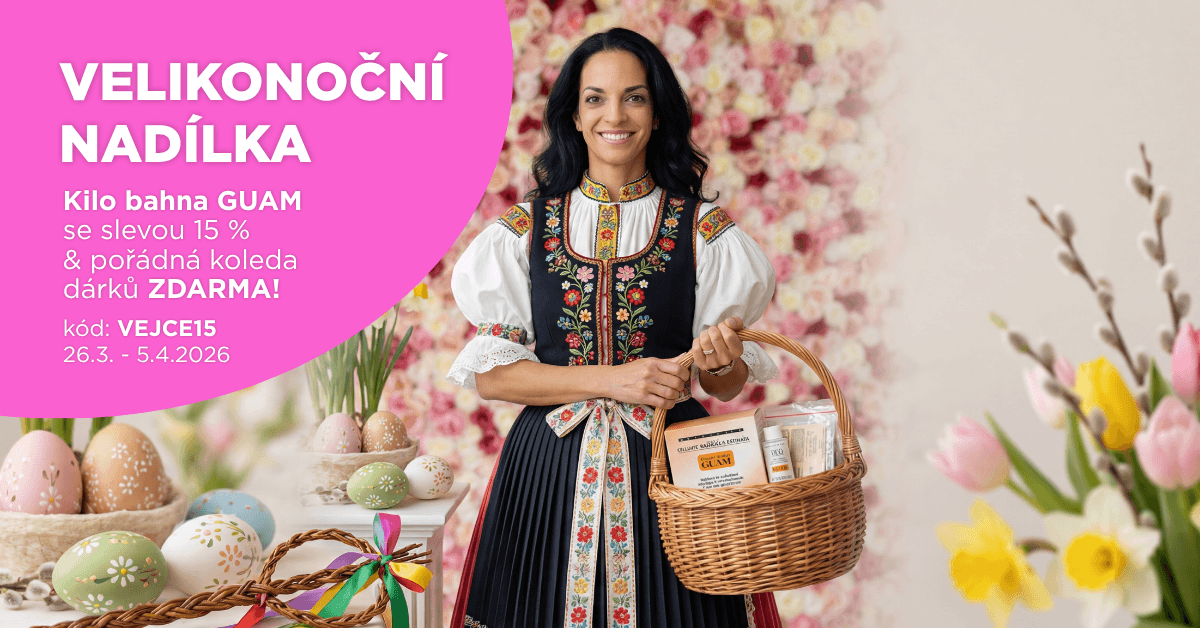 Velikonoční nadílka — kilo bahna GUAM se slevou 15 % s kódem VEJCE15