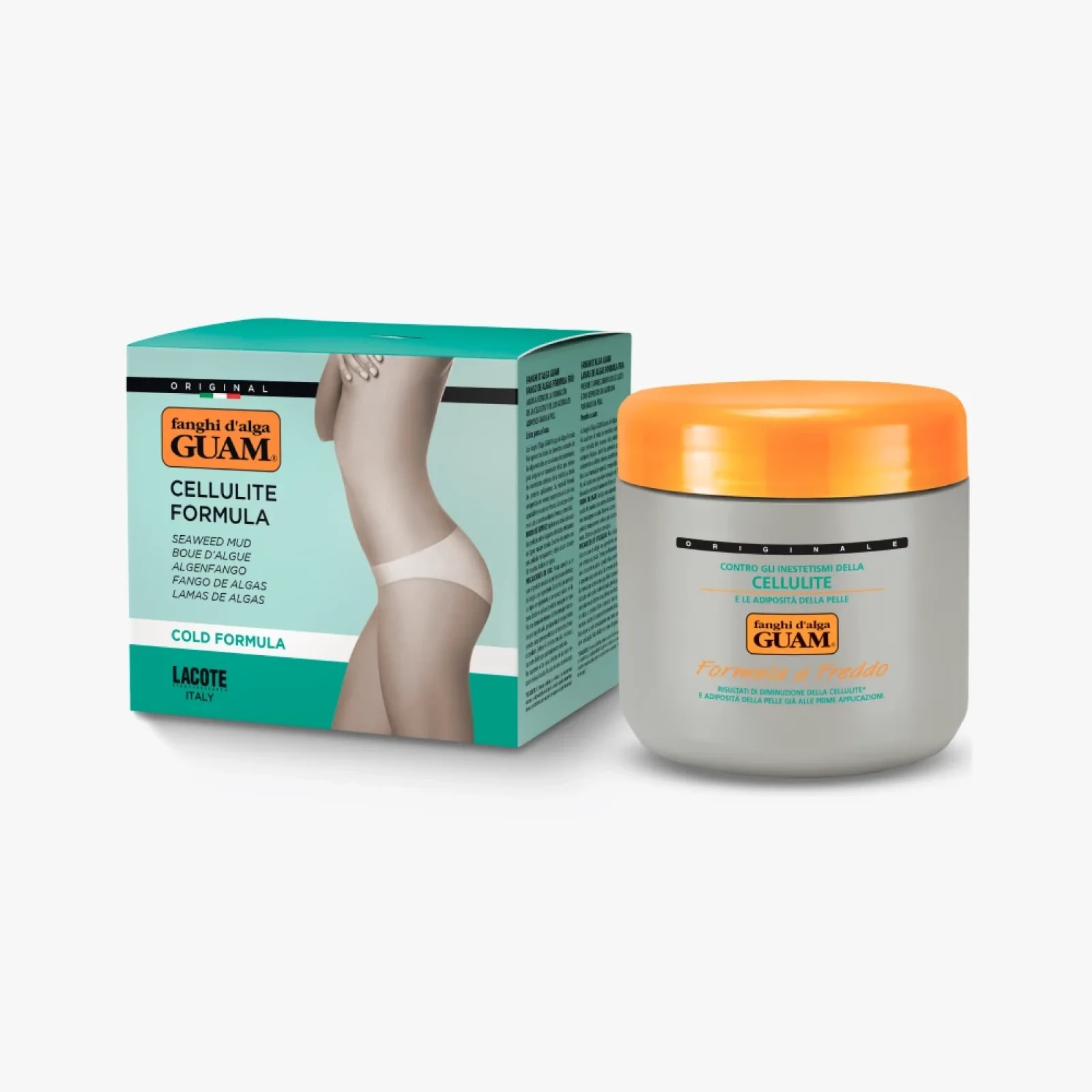 Odvodňující zábal Guam s chladivým efektem na střední celulitidu