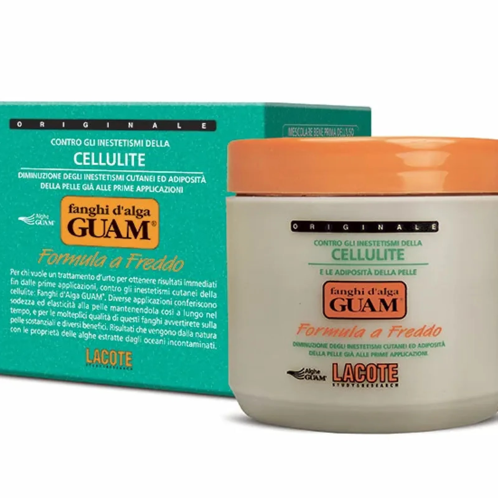 Odvodňující zábal Guam s chladivým efektem na střední celulitidu