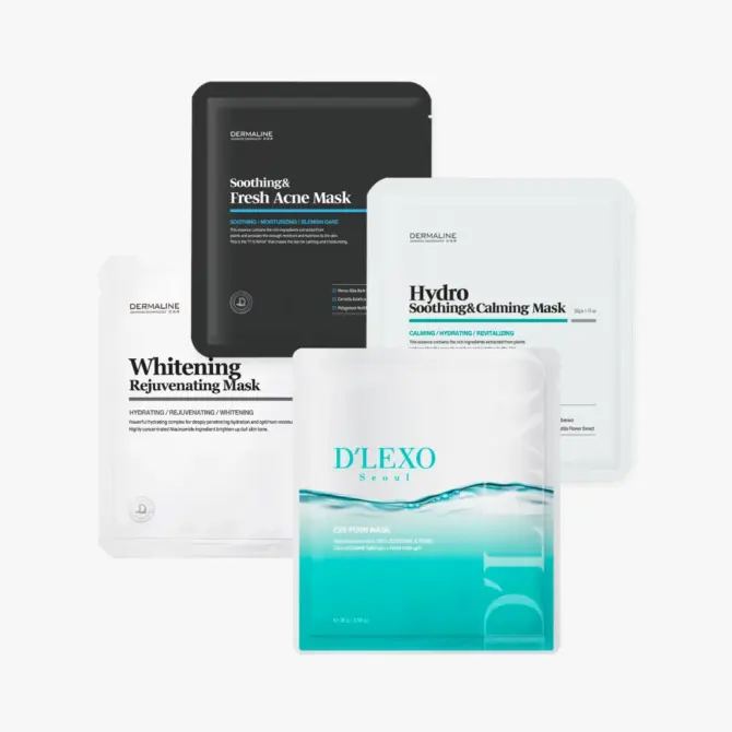 Sada 4 hydratačních masek Dermaline